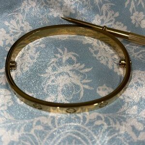 Gold love bracelet 18k plated